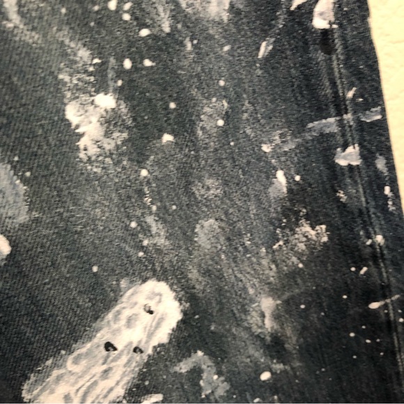 POLO RALPH LAUREN Mens 32x30 The Classic Fit Jeans Whiskered Paint Splash NWT - Picture 7 of 15